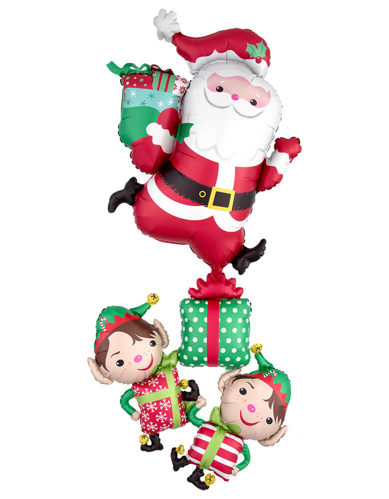 Anagram Balloons - 36346 Christmas Characters Stacker Giant Multi-Balloon P70. Add this 63 inches giant Santa & Elves Christmas Multi-Balloon to your Holiday party this year! 