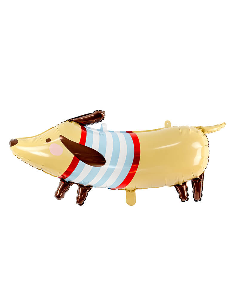Party Deco -  Sausage Dog Foil Balloon. Celebrate with your paw-ties with this  35 inches adorable sausage dog shaped foil balloon! It's perfect for a pet-themed or dog themed party. 