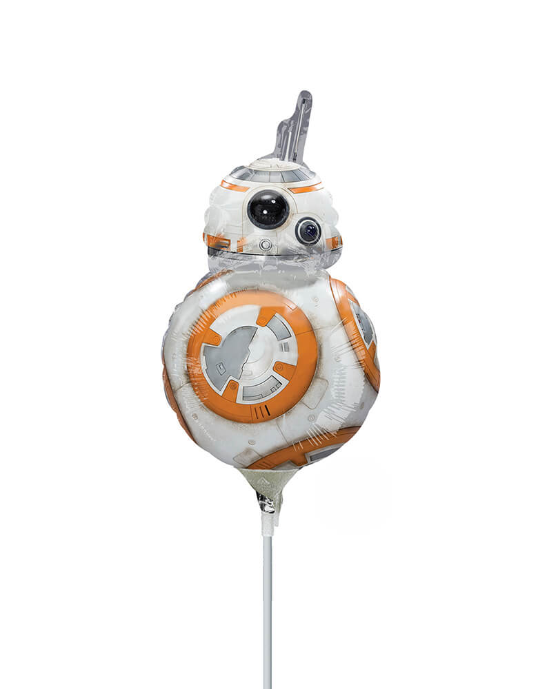 Anagram Star Wars BB8 Air-filled only Mini Foil Balloon with a stick