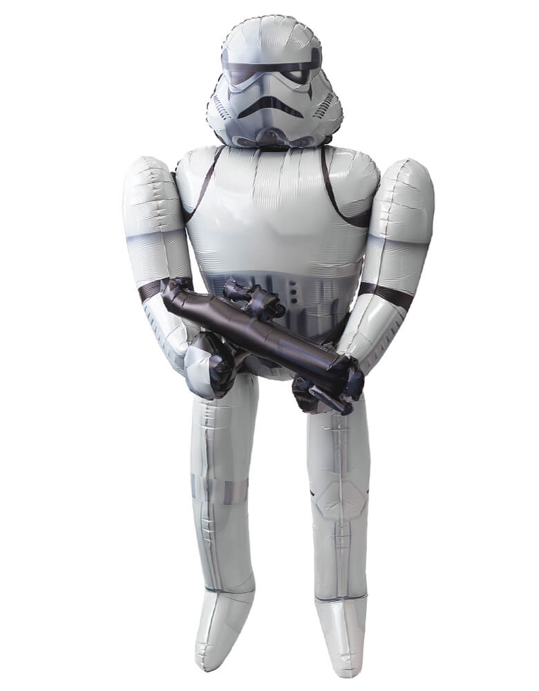 Anagram Balloon - 30401 Strom Trooper AirWalker Foil Balloon. This This life-size 70" tall Stormtrooper seems to "walk" with you as you pull the attached string filled with helium, thanks to weights at the bottom. Bring it to you Star Wars birthday party, Star War celebration or just surprise it for any star war lovers 