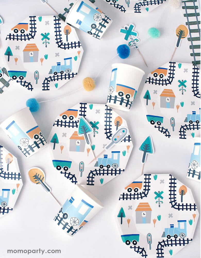 Steam Train Cupcake Toppers (Set of 12)