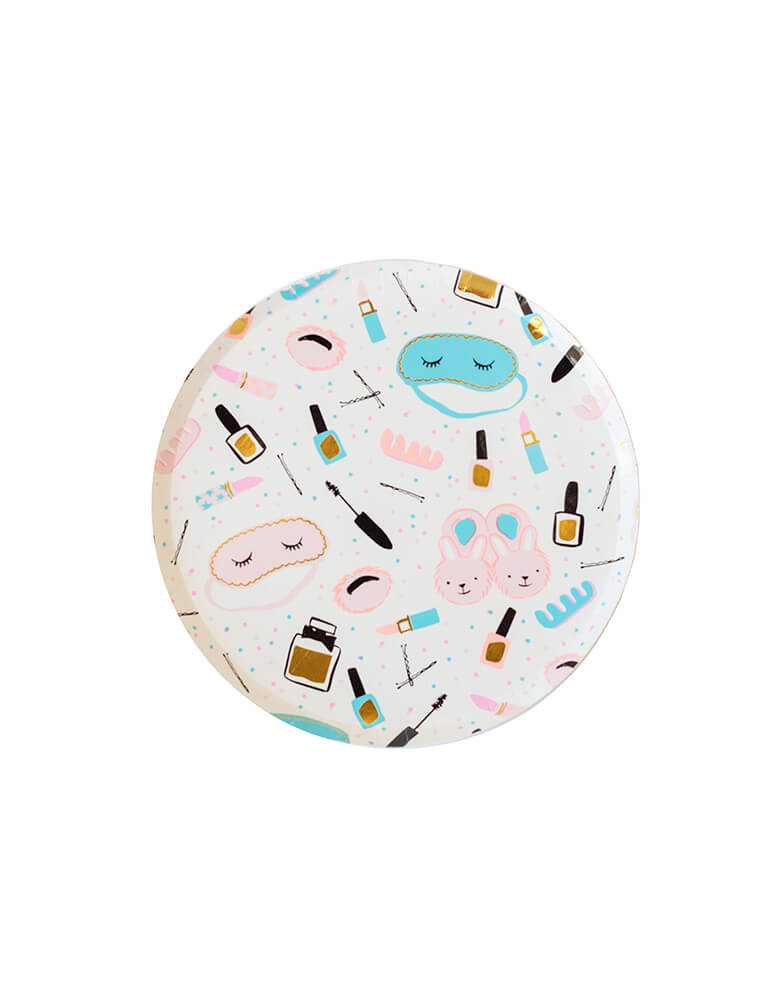 Sweet Dreams Small Plates by Jollity & Co Party Boutique - Daydream society- Sweet Dreams collection. Set of 8. Featuring pops of neon and shiny gold foil, these plates are truly what sleepover and spa dreams are made of!
