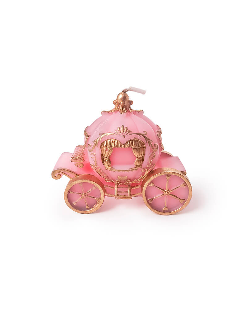 Sweet Princess Pink and Gold  Carriage Birthday Candle