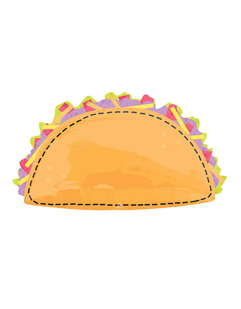 Anagram 33" Taco Fun Foil Mylar Balloon Back