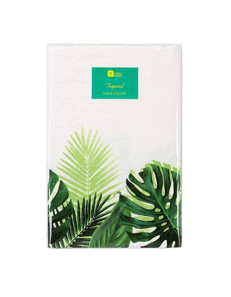Talking Tables Tropical Fiesta Palm Leaf Table Cover in package 