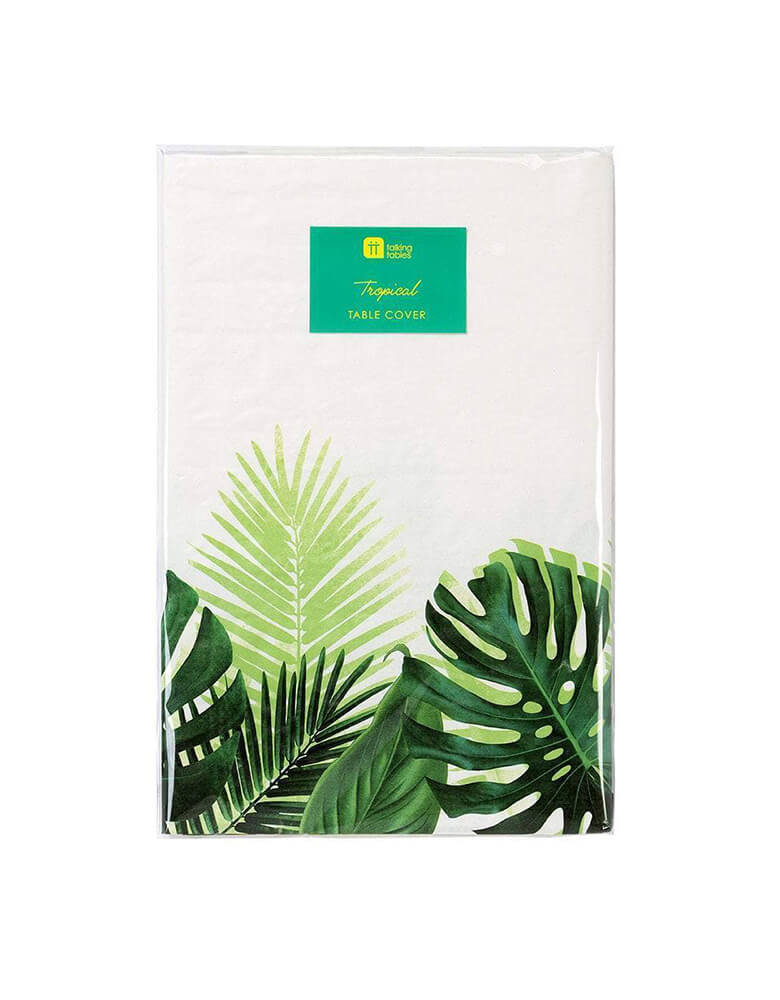 Talking Tables Tropical Fiesta Palm Leaf Table Cover in package