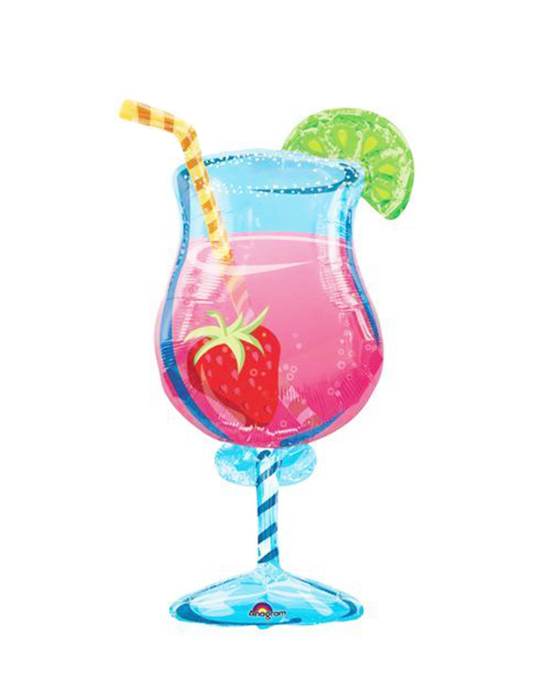 Anagram 35" Tropical Cooler Shaped Foil Balloon for Summer Luau Party
