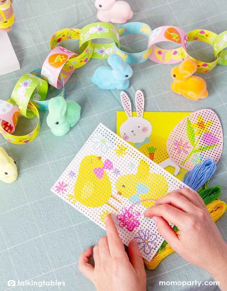 Bunny Cross Stitch Arts and Crafts Card Kit