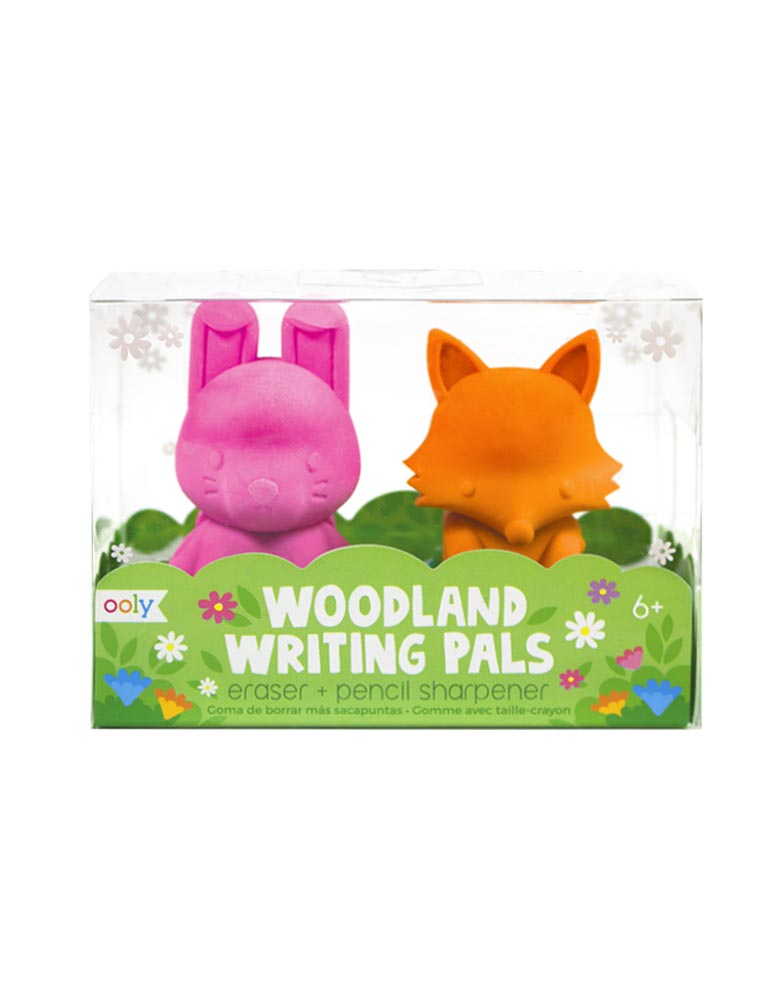 Ooly - Woodland Writing Pals - Erasers & Pencil Sharpener - Set of 2