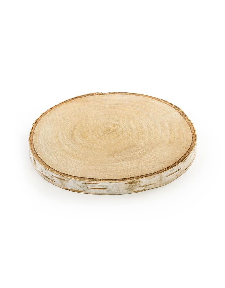 Wood Slices by Party Deco. Each set comes with 2 slices. Size: 4 x 0.5 inches each. Decorate your fall or woodland party, holiday table with these rustic wood slices.