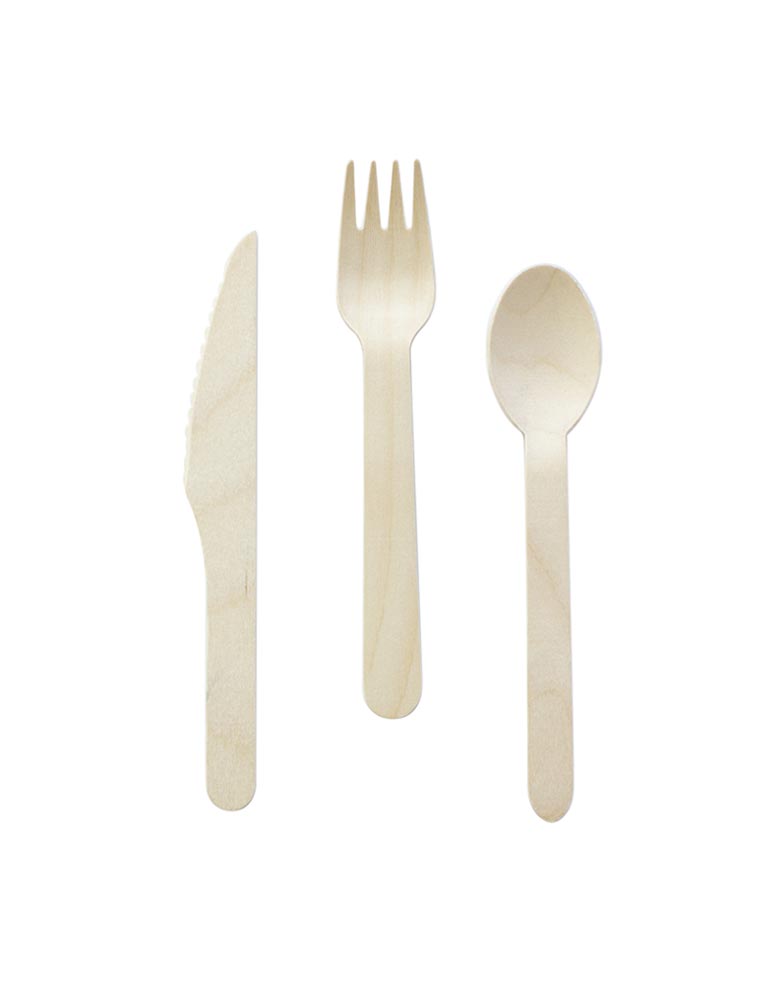 Wooden Cutlery Set (Set of 24)