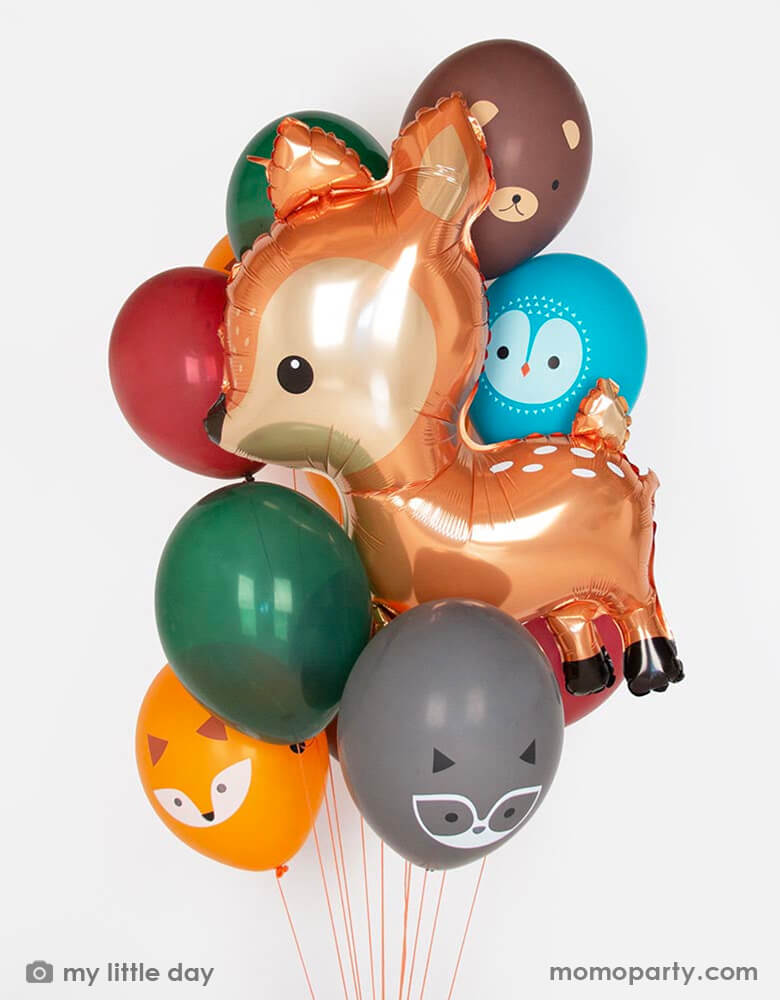 Woodland Animal Latex Balloon Mix (Set of 5)