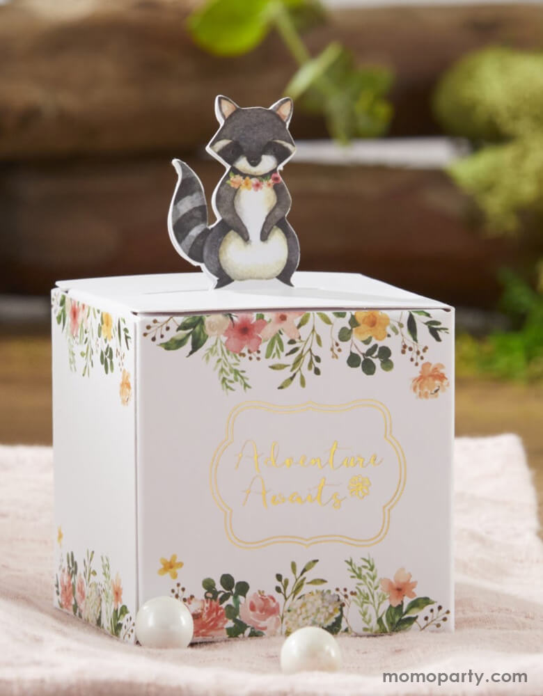 Woodland Baby Favor Boxes - Pink (Set of 24)