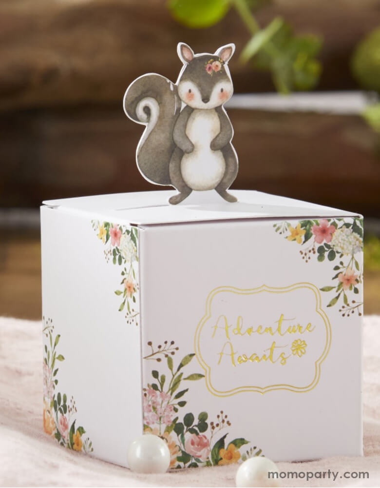 Woodland Baby Favor Boxes - Pink (Set of 24)