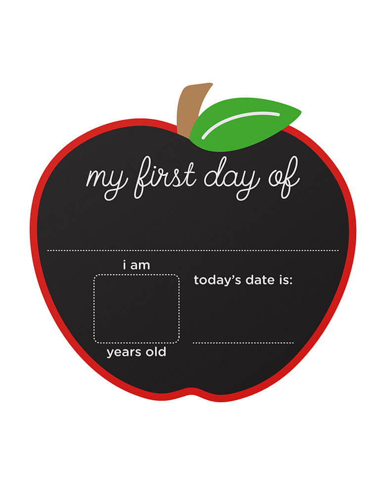 First and Last Day Reversible Apple Chalkboard Sign