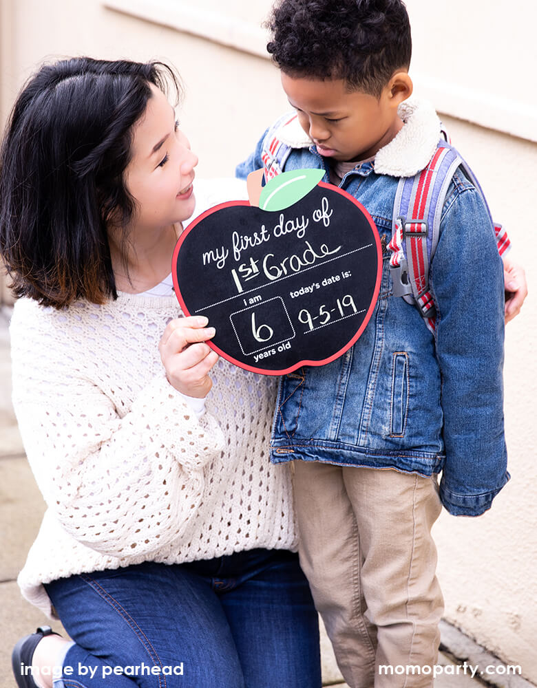 First and Last Day Reversible Apple Chalkboard Sign
