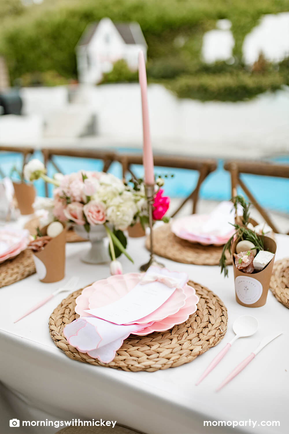 Pale Pink Simply Eco Large Plates (Set of 8)