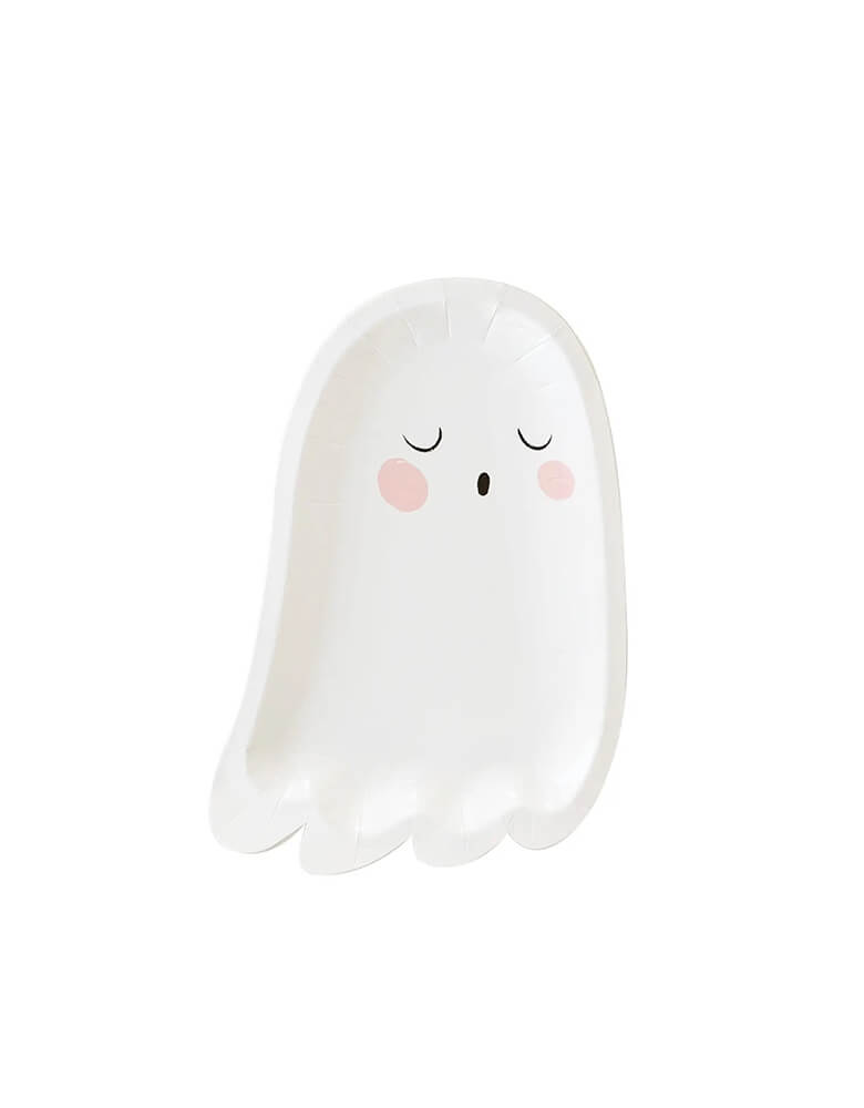 My Mind's Eye trick or treat ghost shaped plates, With their fun shaped ghoulish details these party plates are sure to keep your guests haunting your treat table all night!