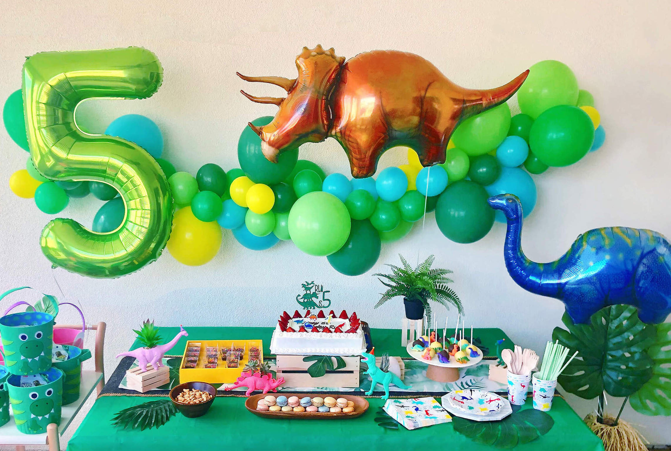 Dinosaur Birthday Party Decor Dino theme tableware kit Cups plates