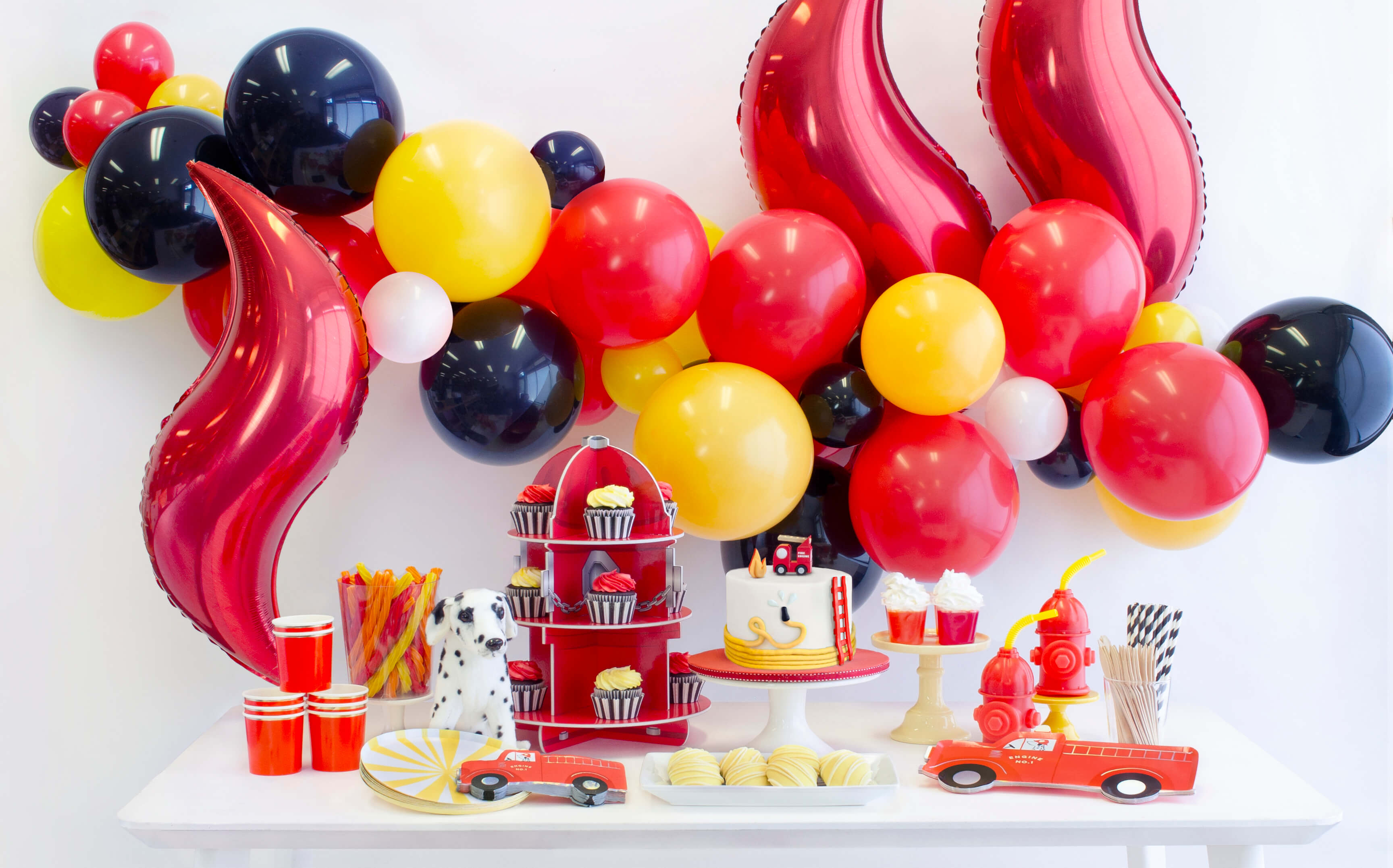 Kid's Fire Truck Fire Fighter Fire Engine Themed Birthday Party Ideas by Momo Party