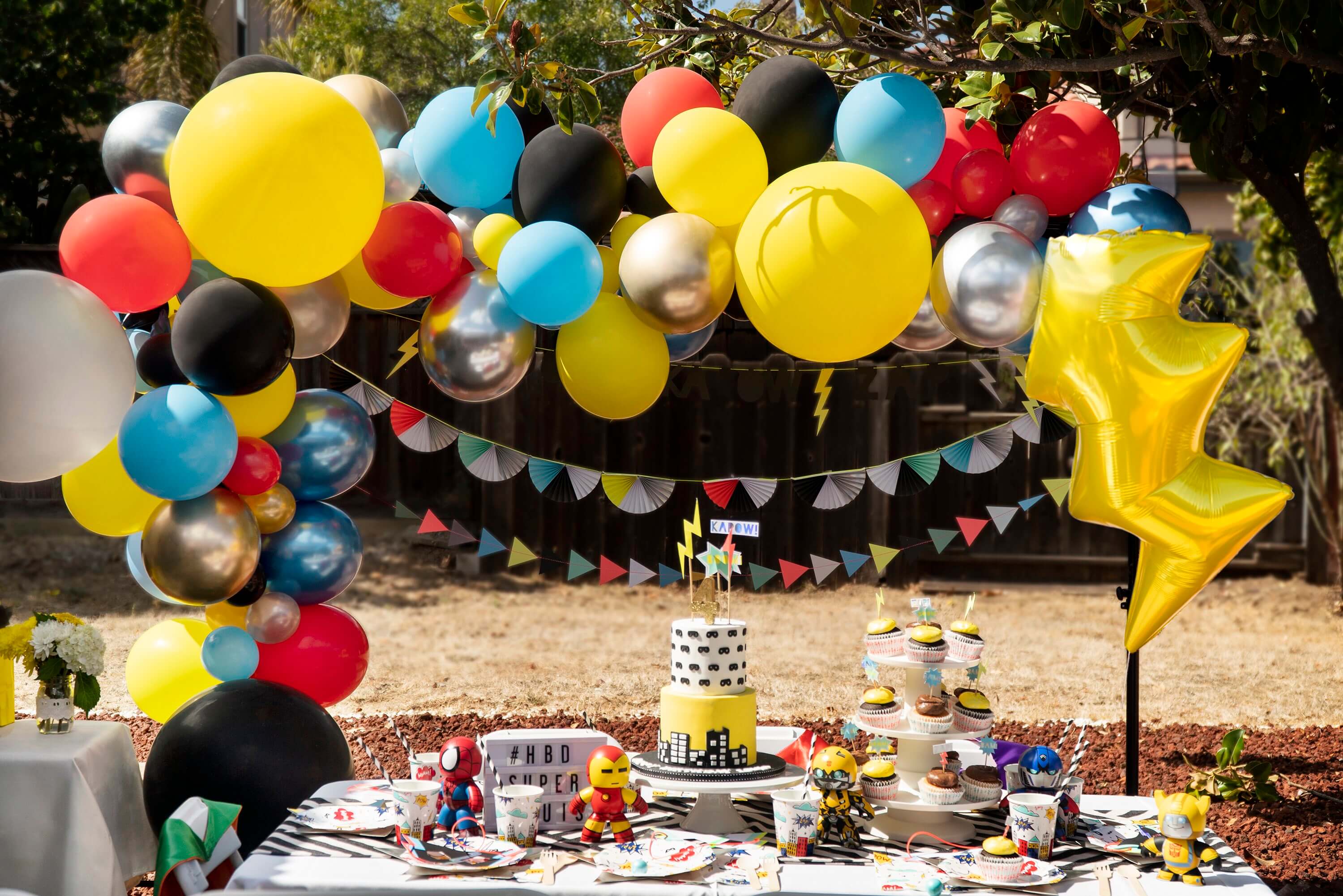 Lightning Bolt Inspired Superhero Party