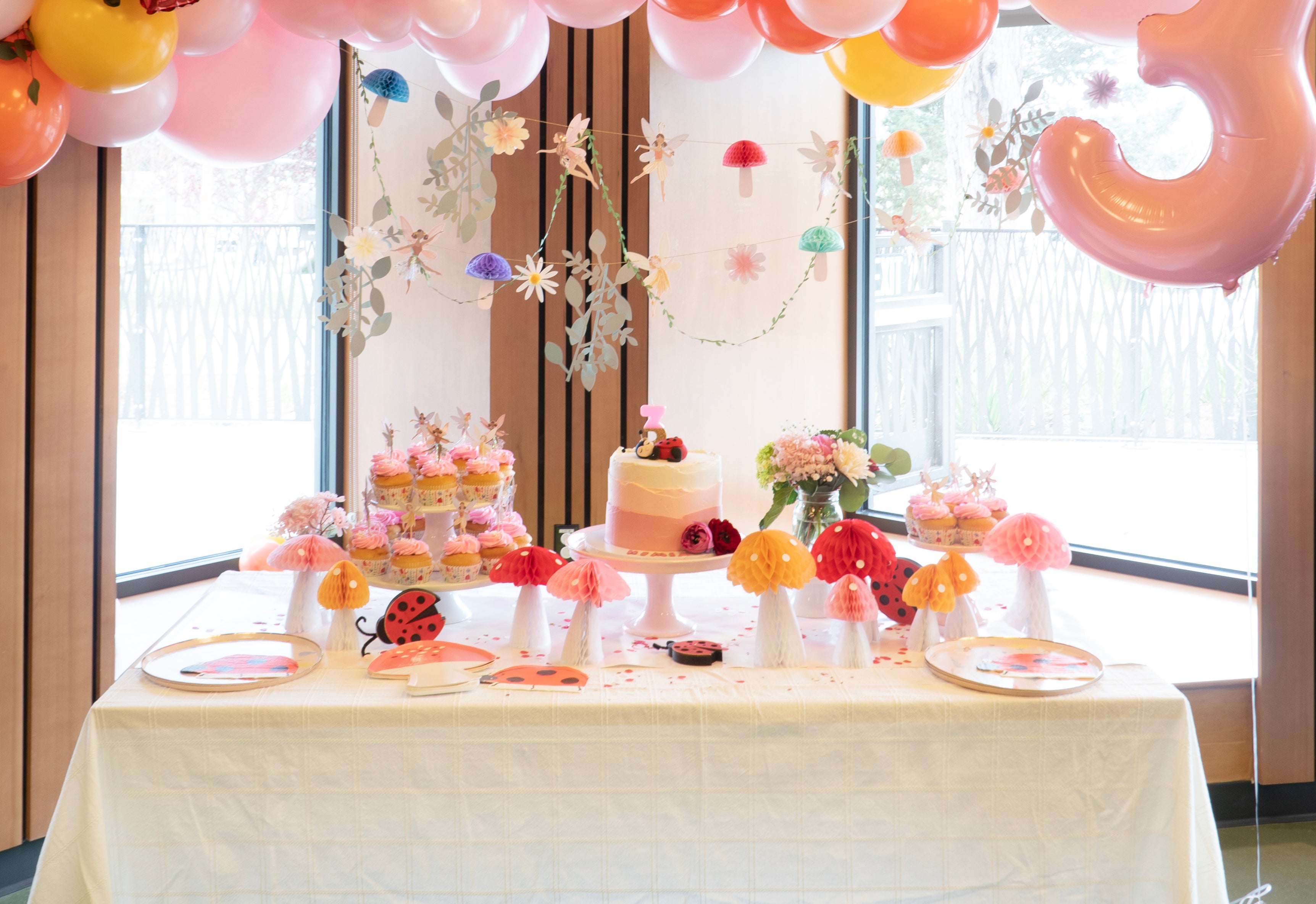 Girl's Fairy & Ladybug Spring Birthday Party Ideas