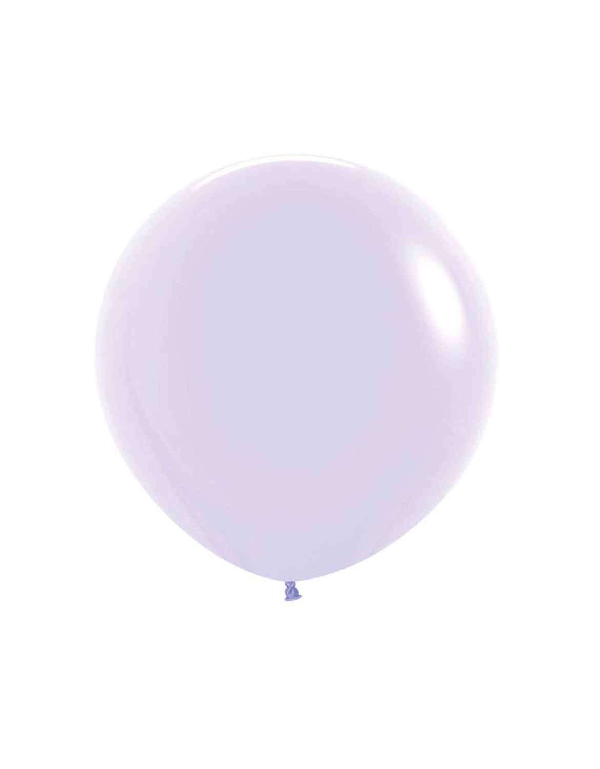 Momo Party's Jumbo Round 24" Pastel Matte Purple Latex Balloon against a white background.