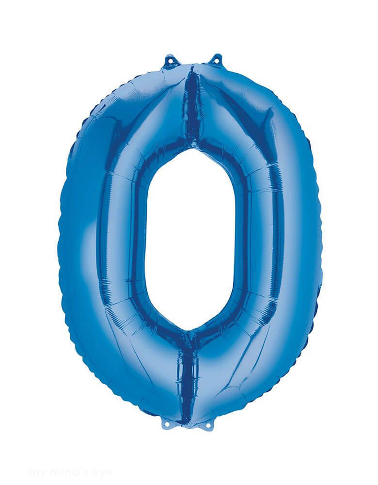 Large Number Blue Foil Mylar Balloon
