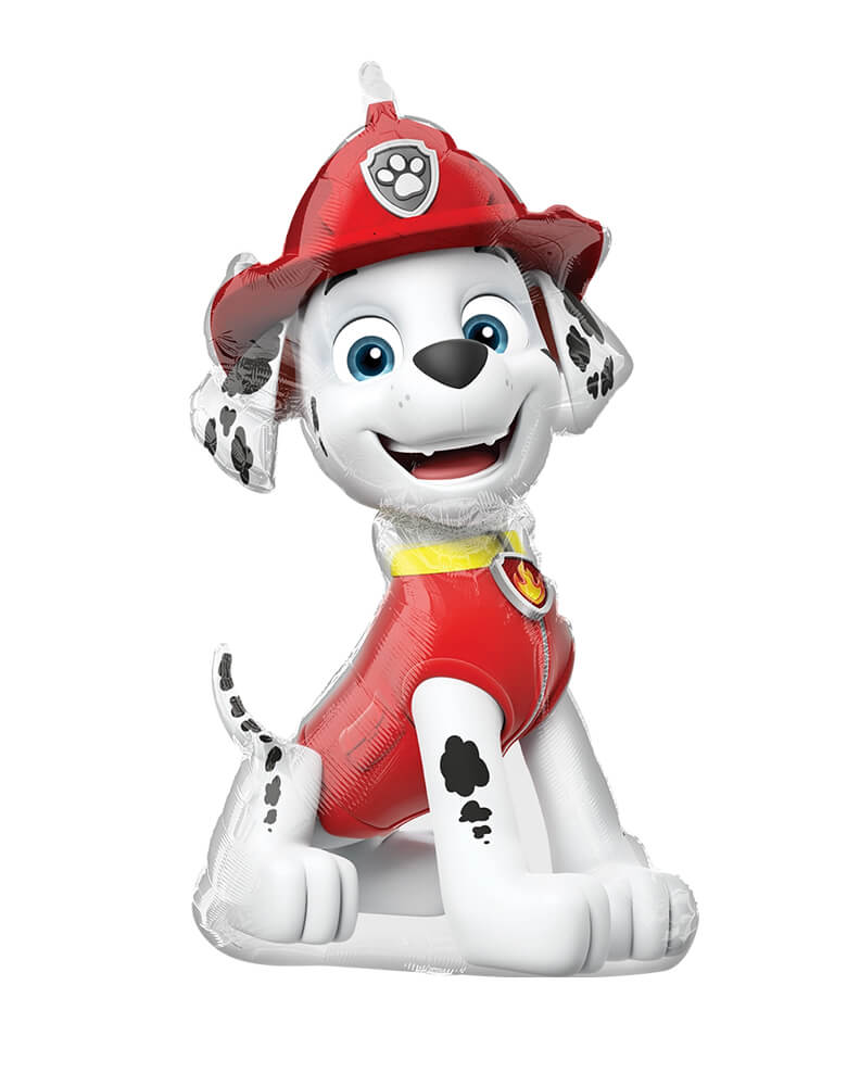 Paw Patrol Marshall Shape Foil Balloon by Anagram Balloon. This SuperShape balloons indicate the large size with Paw Patrol Marshall Shape, it is a must have for your kid's Paw Patrol theme Birthday Party