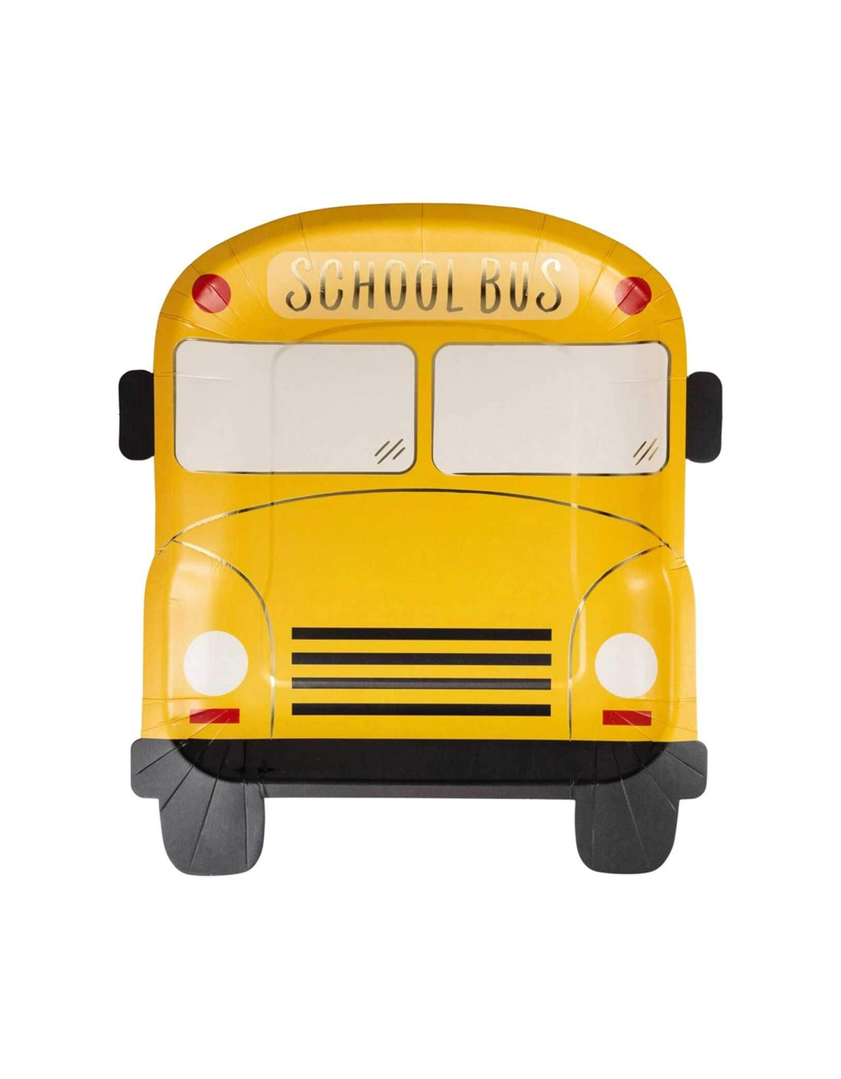 School Bus Shaped Paper Plates (Set of 8)