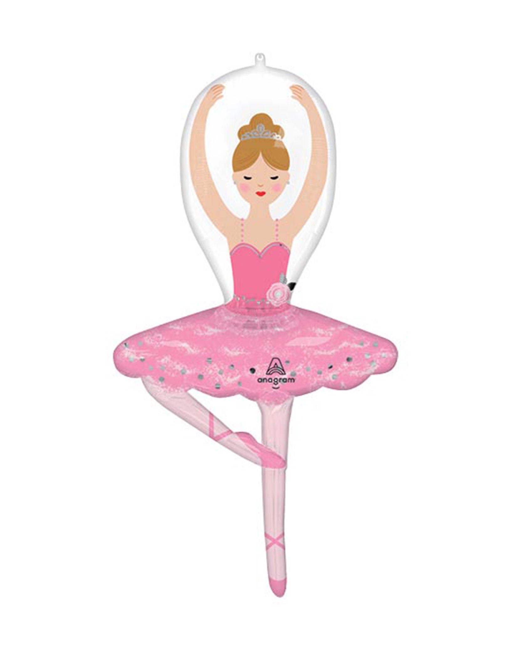 Momo Party's 43" Ballerina Girl Shaped Foil Balloon by Anagram Balloons.