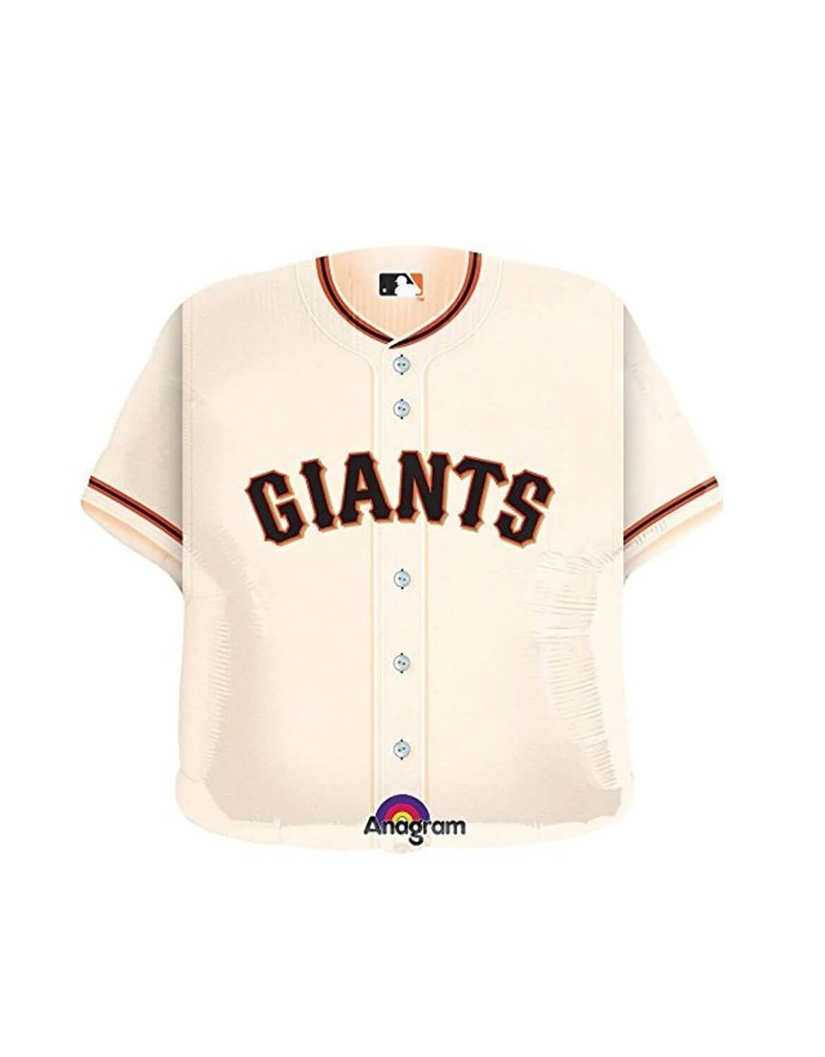 Momo Party's 24" San Fransisco baseball jersey with 'Giants' text by Anagram Balloons on a white background.