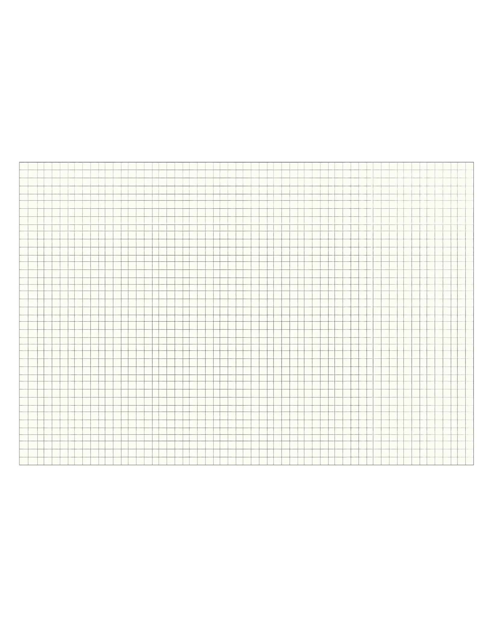 Momo Party's 70.86" x 47.2" grid paper tablecloth with small squares on a white background.