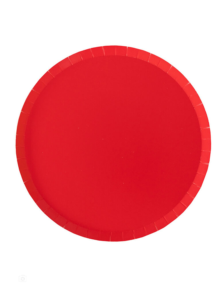 Momo Party's Cherry Red Dessert Plates by Jollity& co.  Featuring delicate low profile rim with a flat base, This 8 inches round dessert plates in red, perfect for mix and match for everyday celebration occasions!