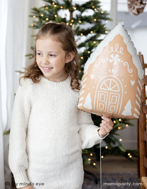 Gingerbread House Shaped Foil Balloon