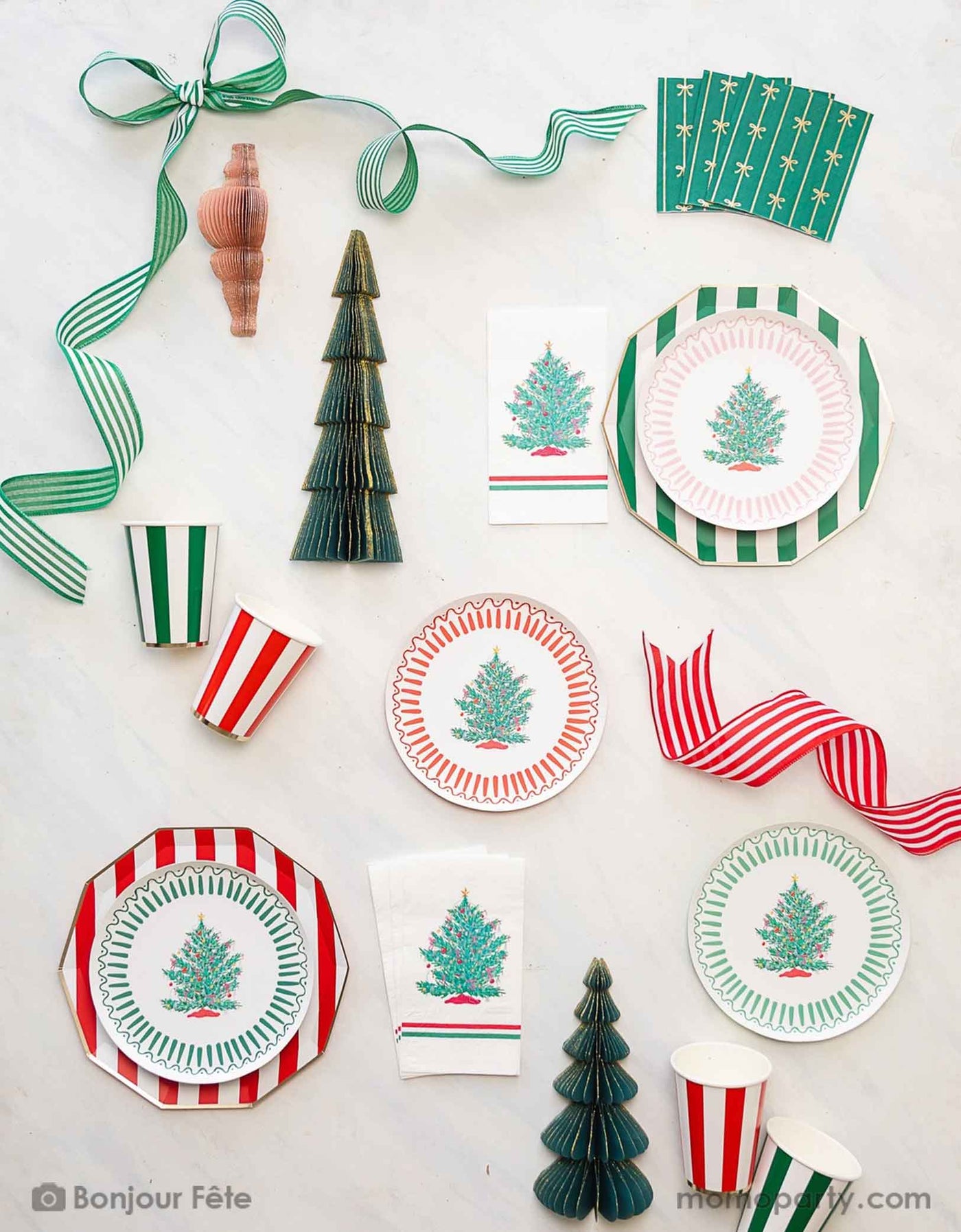 Green Stripe Dinner Plate Set main image 1