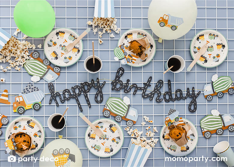 Construction Happy Birthday Banner