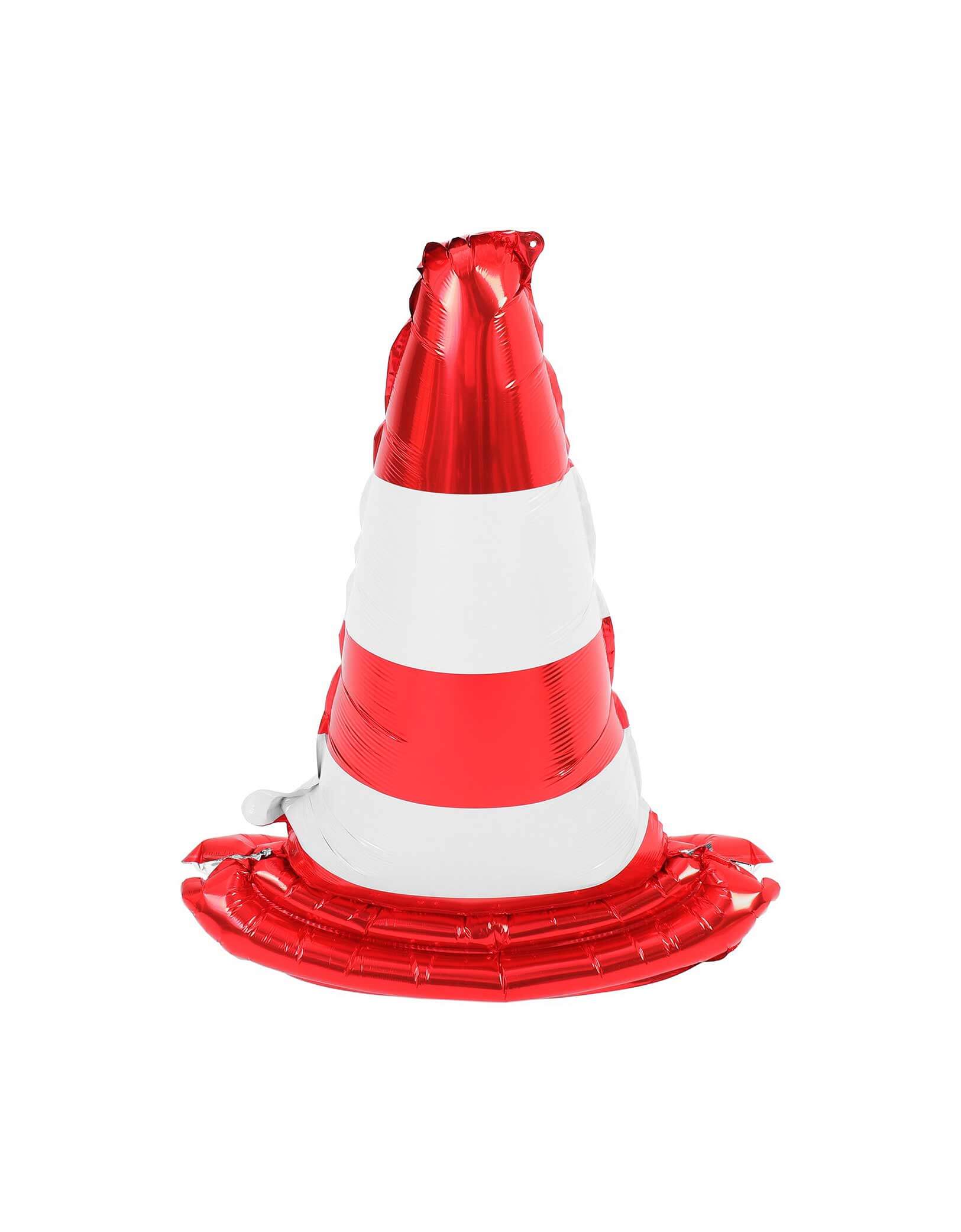 Momo Party's 33" Construction Cone Foil Mylar Balloon. Perfect for a construction, monster truck, race car, or other vehicle themed parties, this construction cone shaped balloon is perfect for any car-crazed celebration, be it a "Fast One" first birthday party or a "Two Fast" second birthday party, it's time to party!