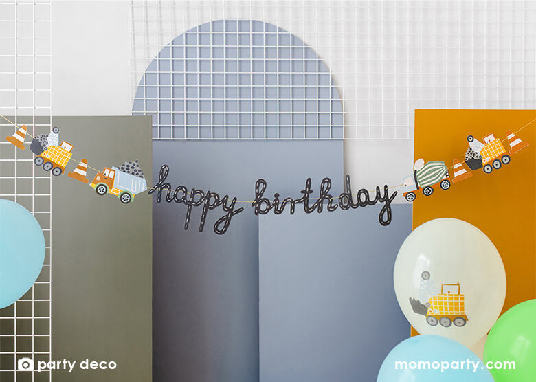Construction Happy Birthday Banner