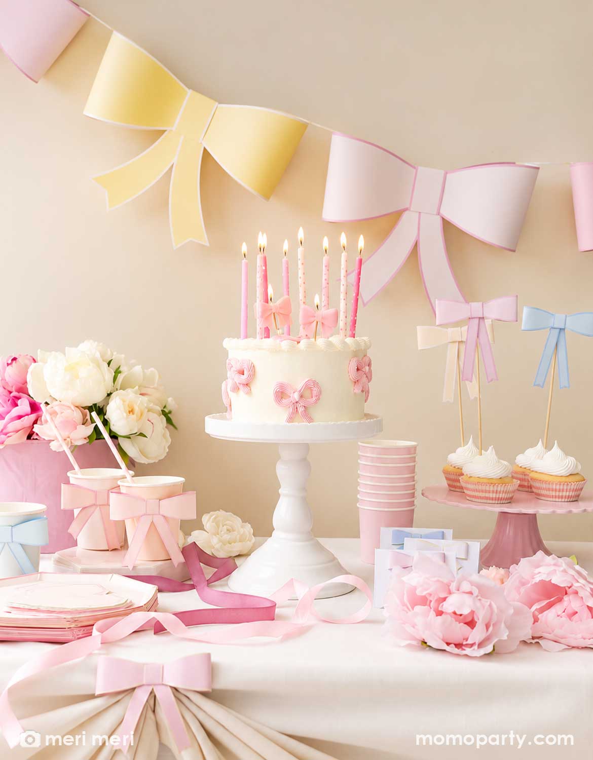 3D Paper Bow Garland