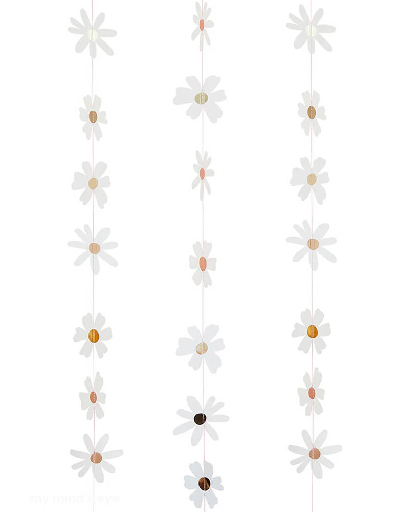 Momo Party's 4.9" x 0.8" x 7.4" Daisy Hanging Decoration by Hooty Balloo. Perfect for a spring or summer party or kid's "Wild One" daisy themed first birthday party.