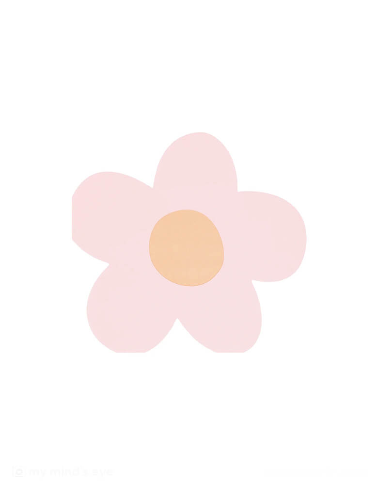 Momo Party's 6.5" x 6" daisy shaped napkins by Meri Meri. Comes in a set of 16 napkins in 8 colors: pink, pale pink, peach, yellow, mint, ivory and blue mixed with co-ordinating colored centers, these 90s-inspired daisy napkins will add instant joy to any party. They're ideal for picnics, garden parties or anywhere you want a perfectly pastel color theme.