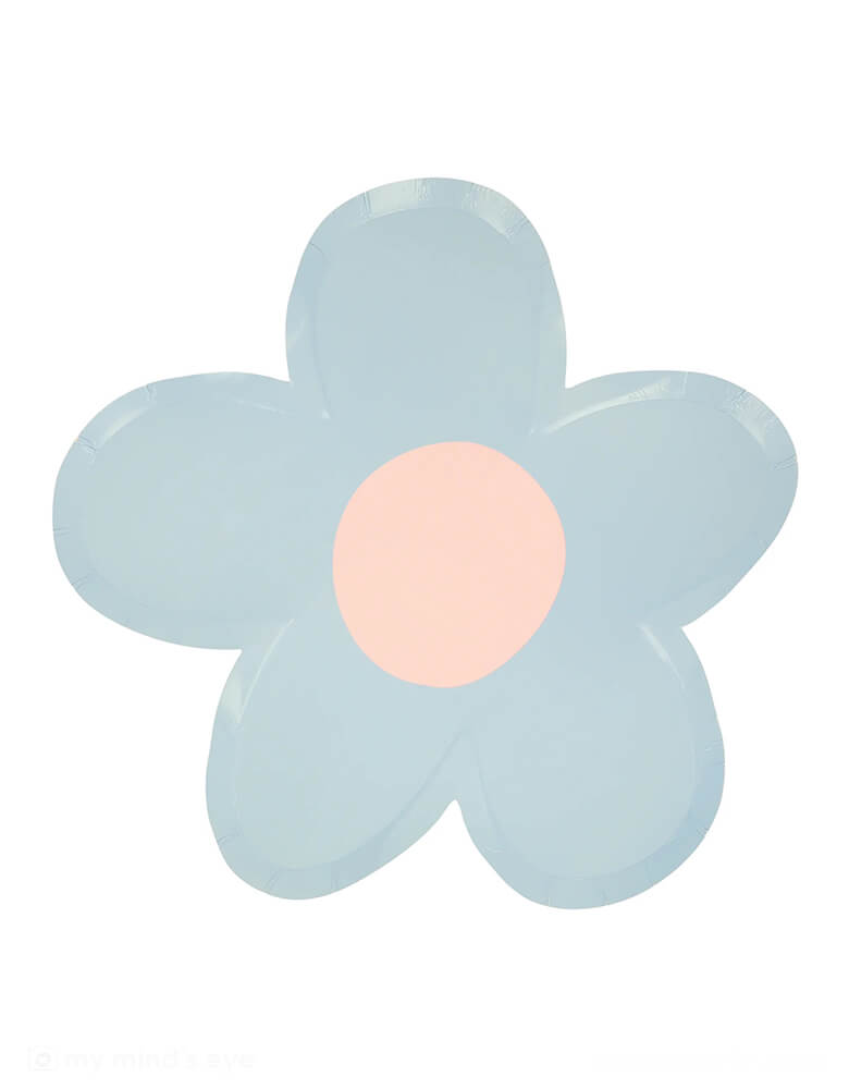 Momo Party's 9.25 x 8.75 x 0.25 inches daisy shaped plates by Meri Meri. Comes in a set of 8 plates in 8 colors: pink, pale pink, peach, yellow, mint, ivory and blue mixed with co-ordinating colored centers, these 90s-inspired daisy plates will add instant joy to any party. They're ideal for picnics, garden parties or anywhere you want a perfectly pastel color theme.