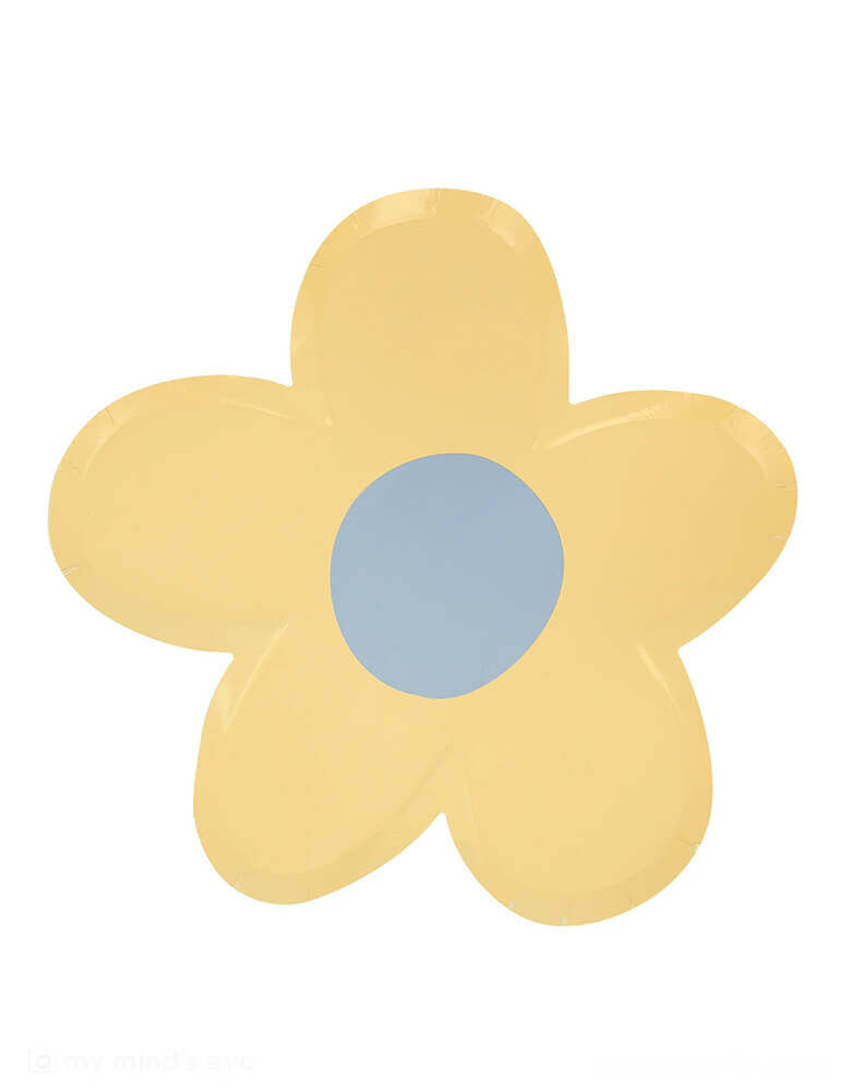 Momo Party's 9.25 x 8.75 x 0.25 inches daisy shaped plates by Meri Meri. Comes in a set of 8 plates in 8 colors: pink, pale pink, peach, yellow, mint, ivory and blue mixed with co-ordinating colored centers, these 90s-inspired daisy plates will add instant joy to any party. They're ideal for picnics, garden parties or anywhere you want a perfectly pastel color theme.
