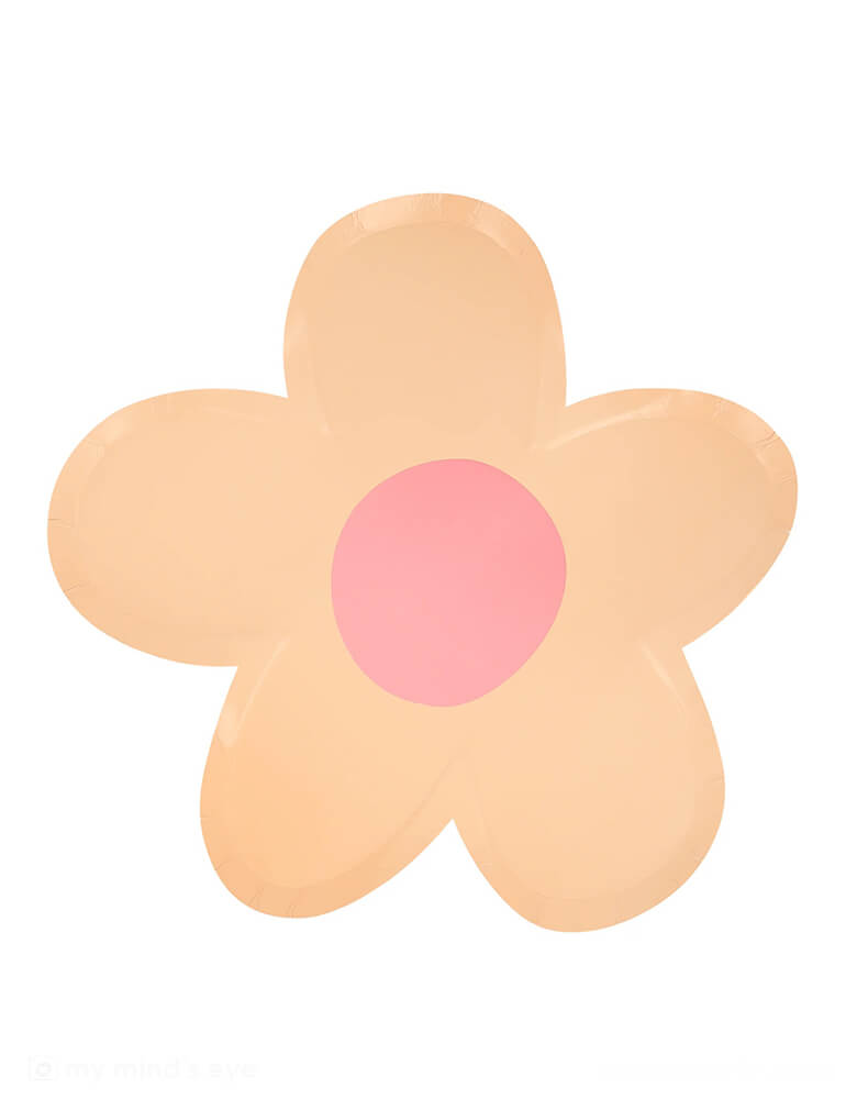 Momo Party's 9.25 x 8.75 x 0.25 inches daisy shaped plates by Meri Meri. Comes in a set of 8 plates in 8 colors: pink, pale pink, peach, yellow, mint, ivory and blue mixed with co-ordinating colored centers, these 90s-inspired daisy plates will add instant joy to any party. They're ideal for picnics, garden parties or anywhere you want a perfectly pastel color theme.