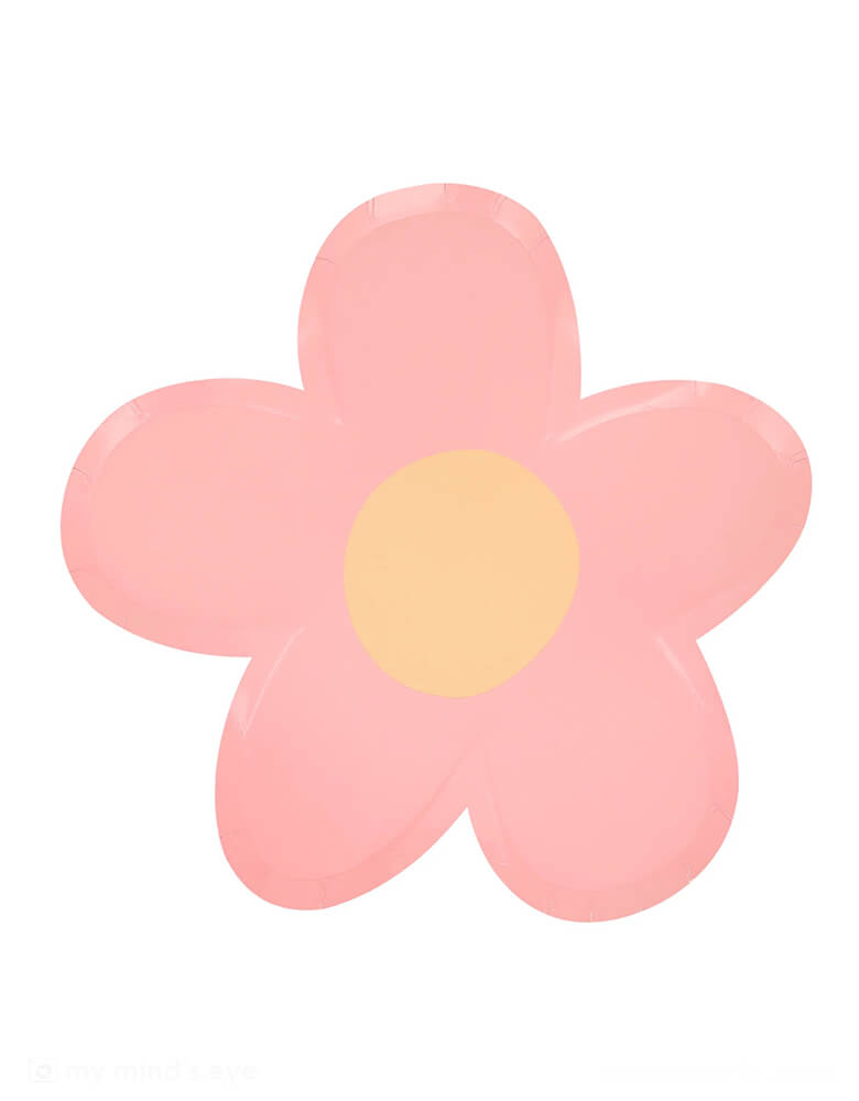Momo Party's 9.25 x 8.75 x 0.25 inches daisy shaped plates by Meri Meri. Comes in a set of 8 plates in 8 colors: pink, pale pink, peach, yellow, mint, ivory and blue mixed with co-ordinating colored centers, these 90s-inspired daisy plates will add instant joy to any party. They're ideal for picnics, garden parties or anywhere you want a perfectly pastel color theme.