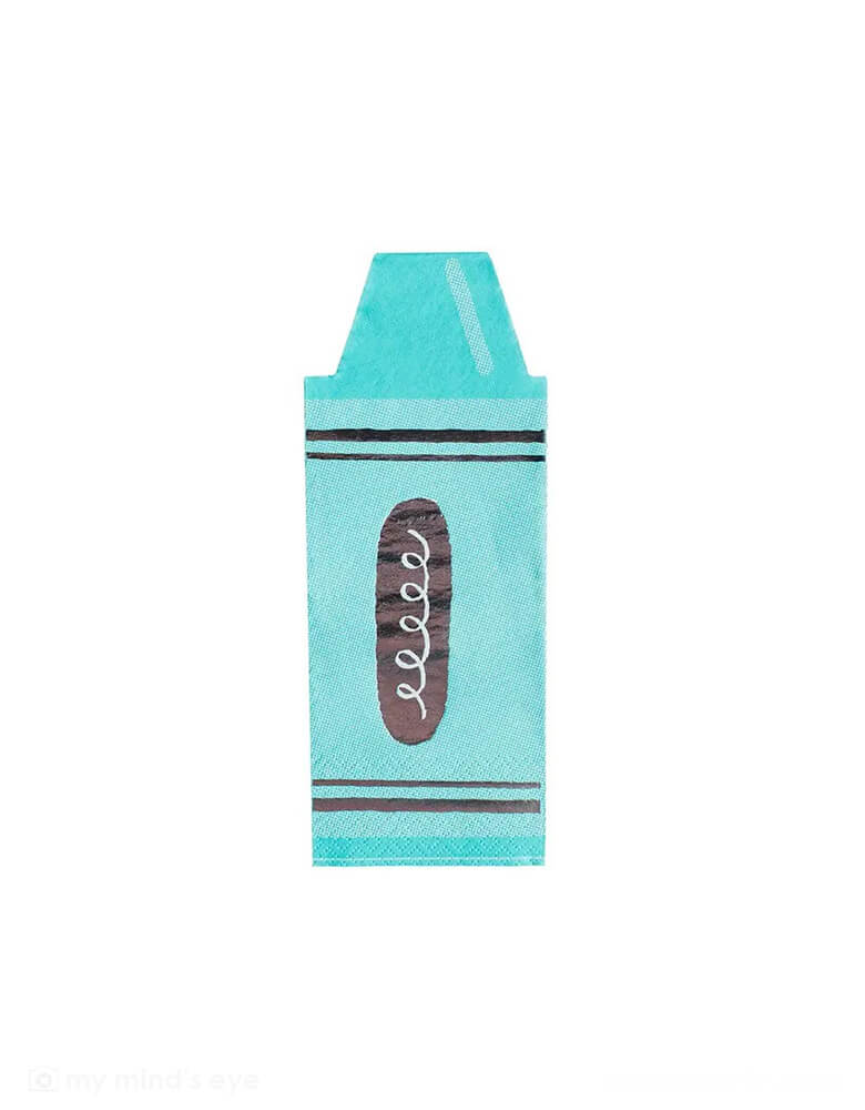 Momo Party's 8 x 3 inches crayon shaped napkins by Daydream Society. Come in a set of 16 napkins in 4 colors including red, yellow, green and blue, these fun and festive napkins are perfect for your kid's first day of school celebration or a back to school party!