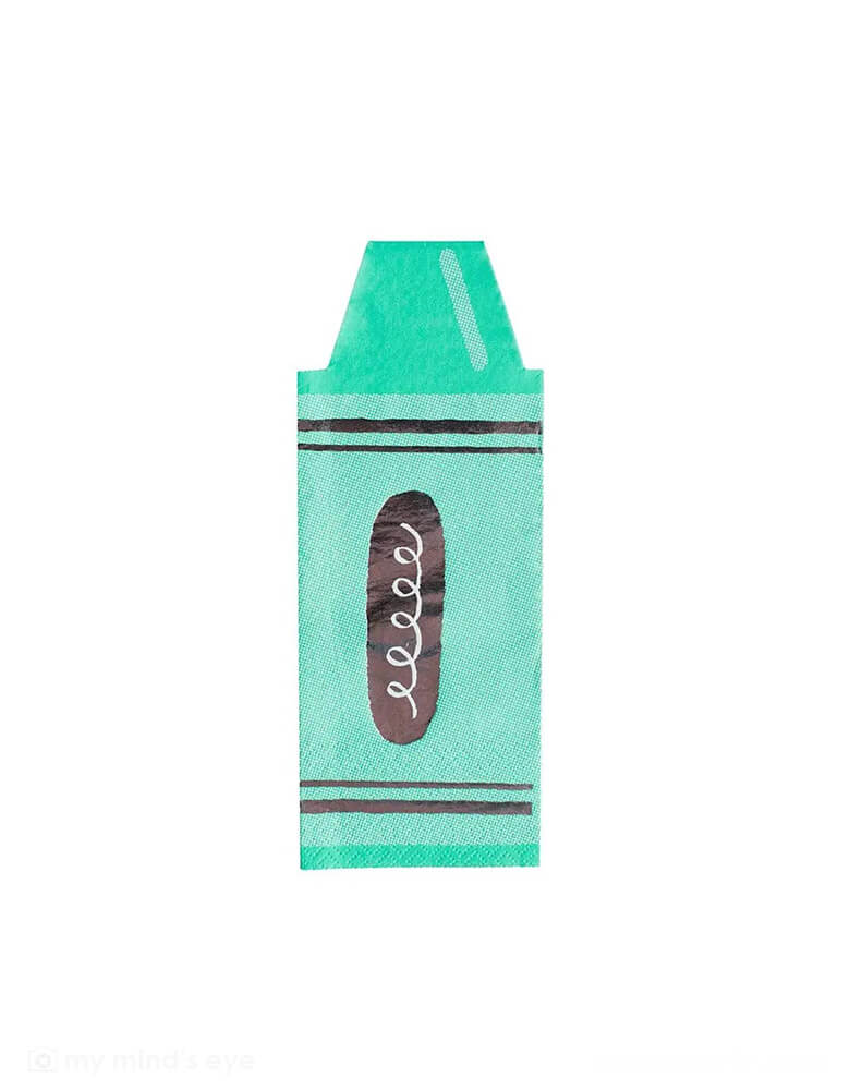 Momo Party's 8 x 3 inches crayon shaped napkins by Daydream Society. Come in a set of 16 napkins in 4 colors including red, yellow, green and blue, these fun and festive napkins are perfect for your kid's first day of school celebration or a back to school party!