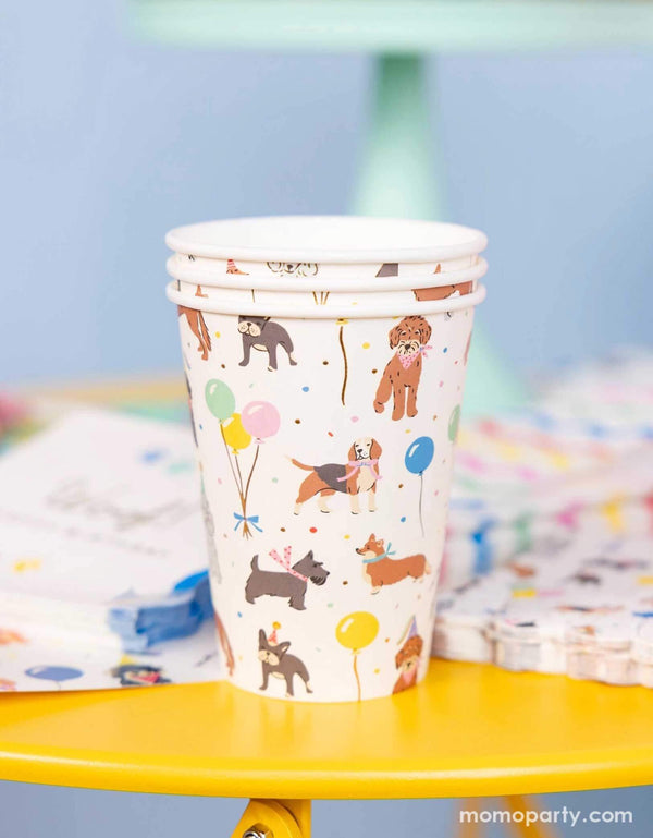 Dog Party Paper Cups (Set of 8)