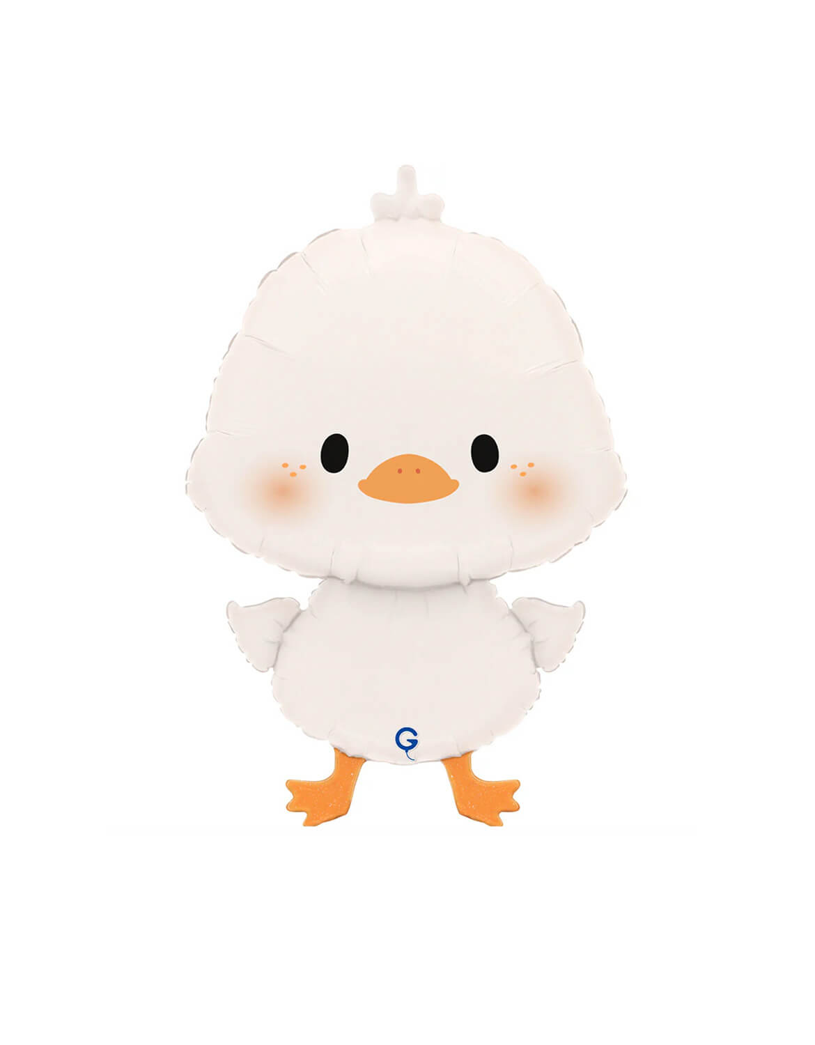 Momo Party's 25" White Duck Duckling Foil Balloon a white background.